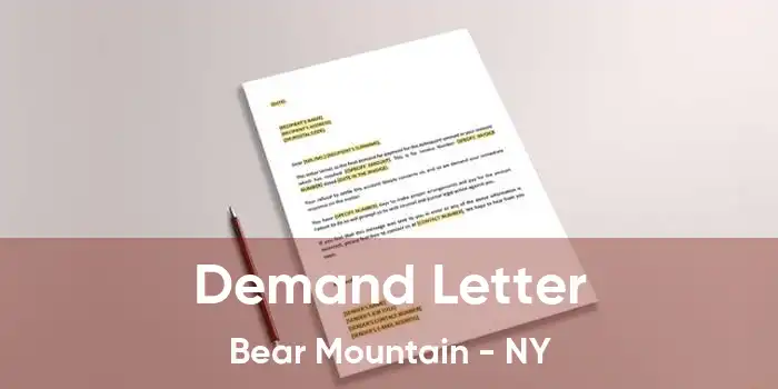 Demand Letter Bear Mountain - NY