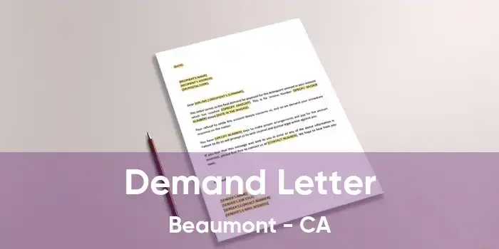 Demand Letter Beaumont - CA