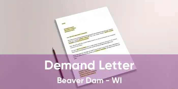 Demand Letter Beaver Dam - WI