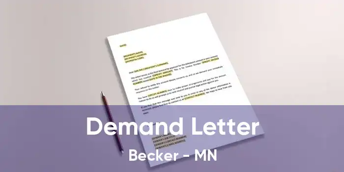 Demand Letter Becker - MN