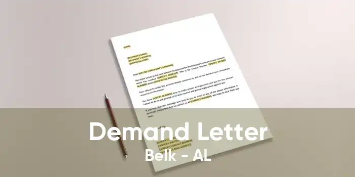 Demand Letter Belk - AL