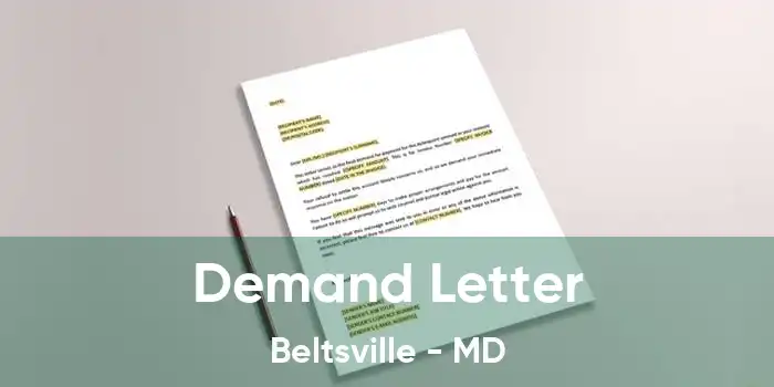 Demand Letter Beltsville - MD