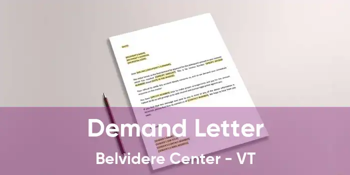 Demand Letter Belvidere Center - VT