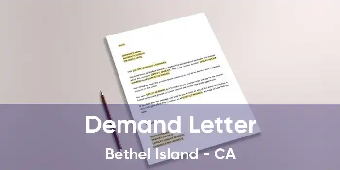 Demand Letter Bethel Island - CA