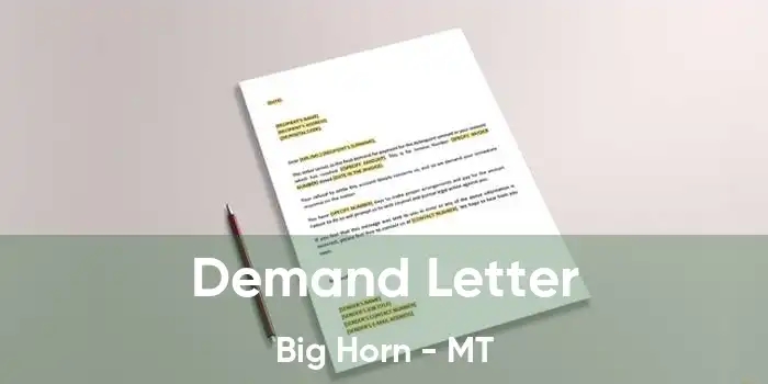 Demand Letter Big Horn - MT