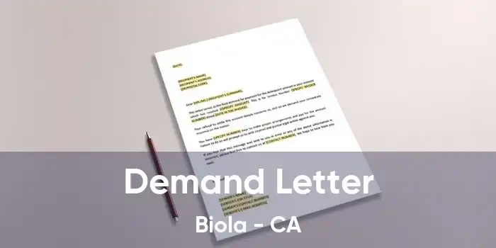 Demand Letter Biola - CA