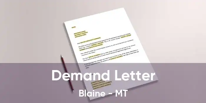 Demand Letter Blaine - MT