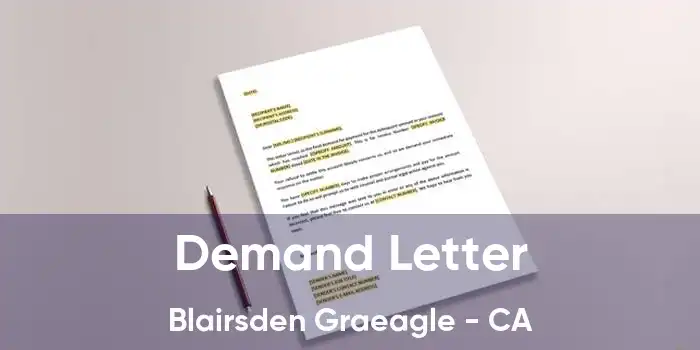 Demand Letter Blairsden Graeagle - CA