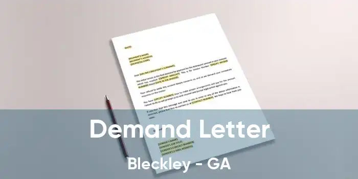 Demand Letter Bleckley - GA