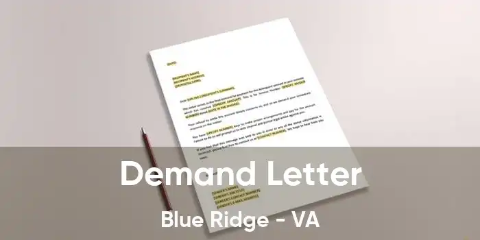 Demand Letter Blue Ridge - VA