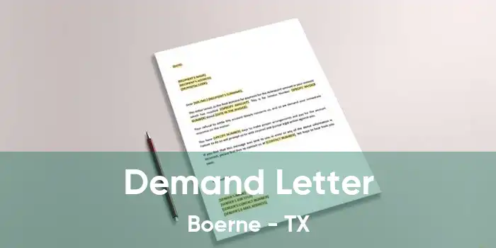 Demand Letter Boerne - TX