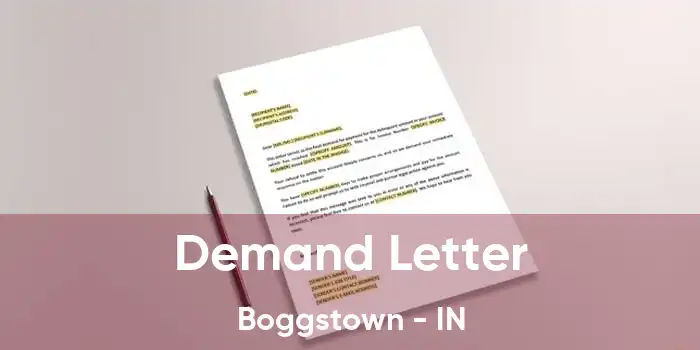 Demand Letter Boggstown - IN