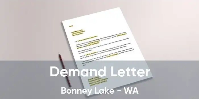 Demand Letter Bonney Lake - WA