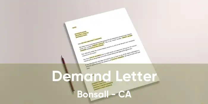 Demand Letter Bonsall - CA