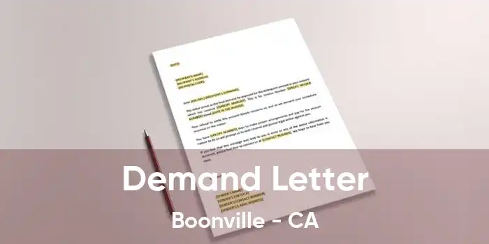 Demand Letter Boonville - CA