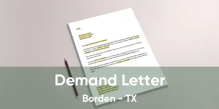 Demand Letter Borden - TX