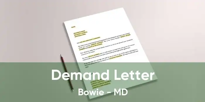 Demand Letter Bowie - MD