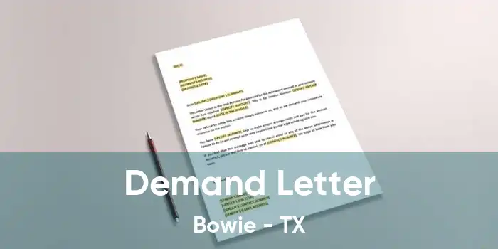 Demand Letter Bowie - TX