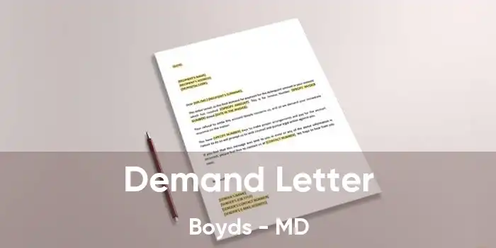 Demand Letter Boyds - MD