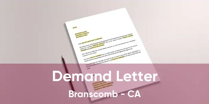 Demand Letter Branscomb - CA