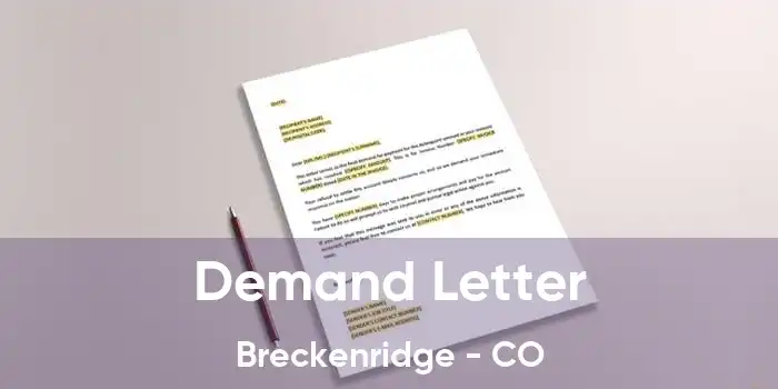 Demand Letter Breckenridge - CO