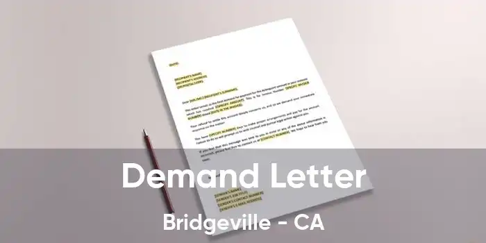 Demand Letter Bridgeville - CA