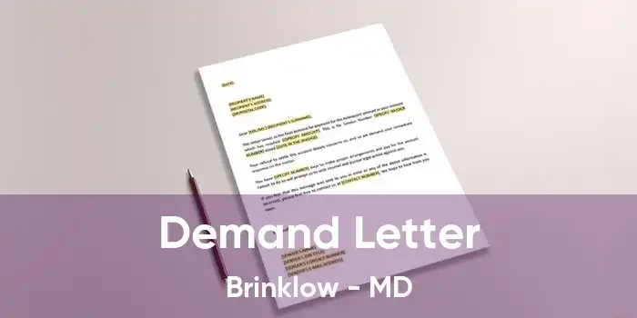 Demand Letter Brinklow - MD