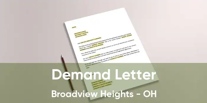 Demand Letter Broadview Heights - OH