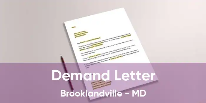 Demand Letter Brooklandville - MD