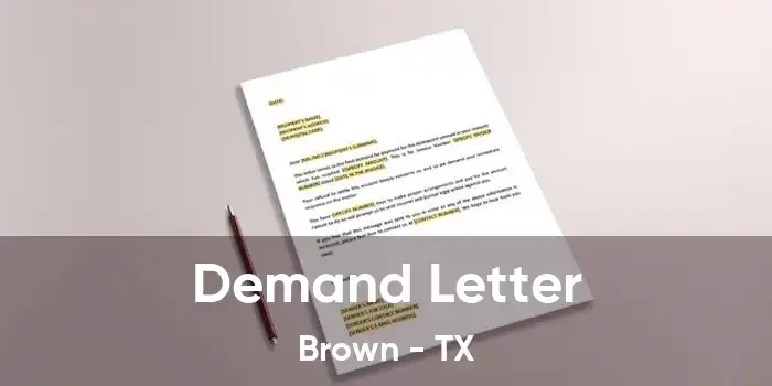 Demand Letter Brown - TX