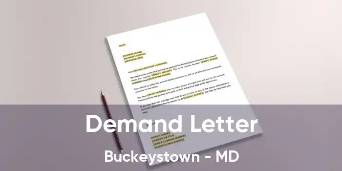 Demand Letter Buckeystown - MD