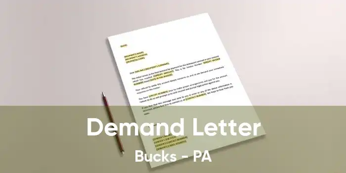 Demand Letter Bucks - PA