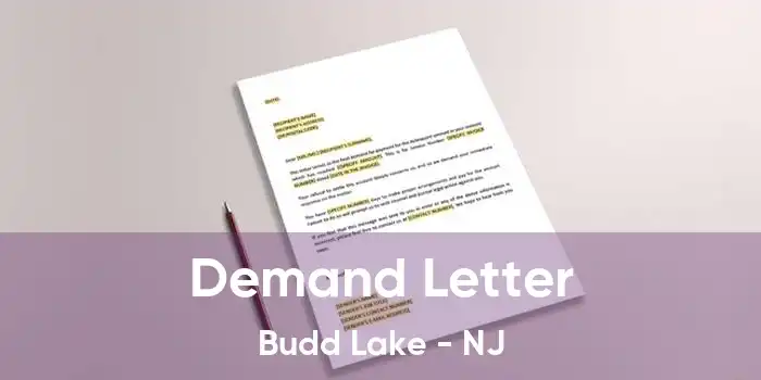 Demand Letter Budd Lake - NJ