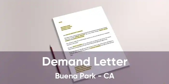 Demand Letter Buena Park - CA