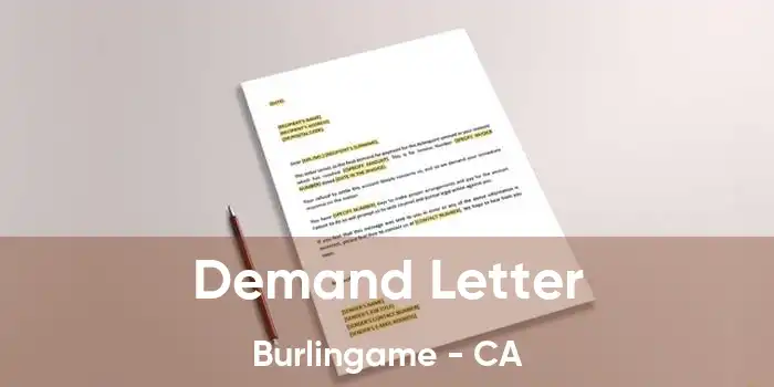 Demand Letter Burlingame - CA