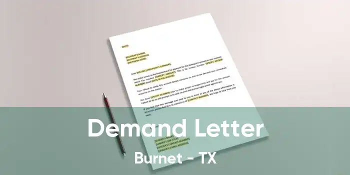 Demand Letter Burnet - TX