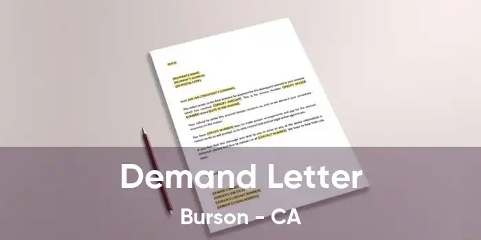 Demand Letter Burson - CA