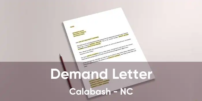 Demand Letter Calabash - NC