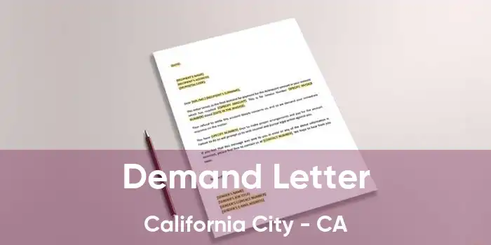 Demand Letter California City - CA