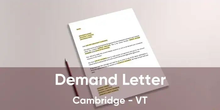 Demand Letter Cambridge - VT