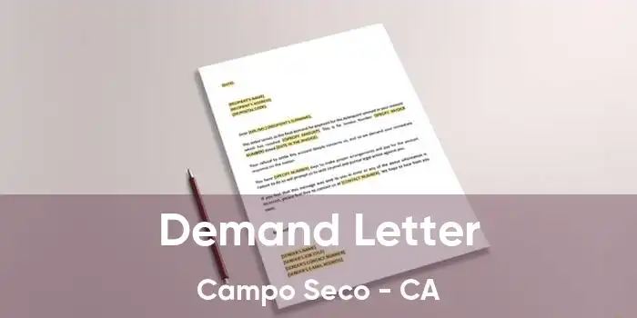 Demand Letter Campo Seco - CA