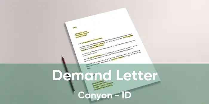 Demand Letter Canyon - ID