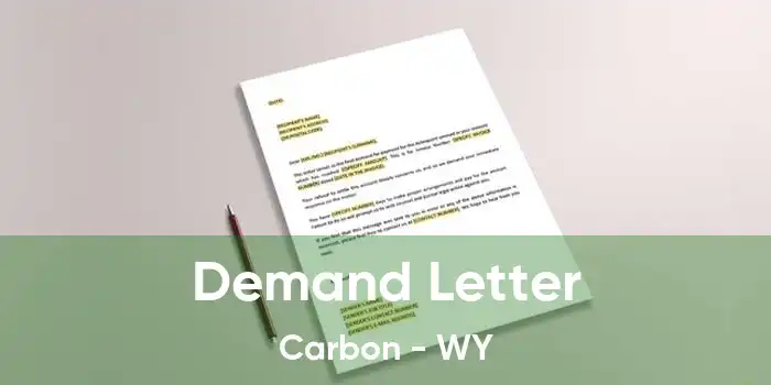 Demand Letter Carbon - WY