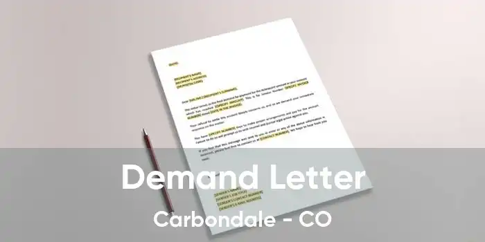 Demand Letter Carbondale - CO