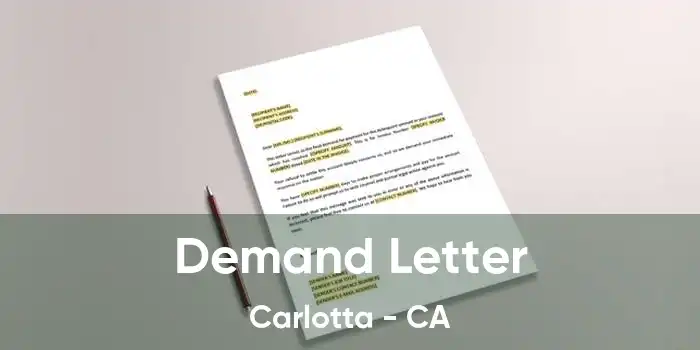 Demand Letter Carlotta - CA