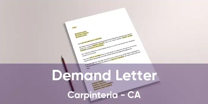 Demand Letter Carpinteria - CA