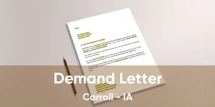 Demand Letter Carroll - IA