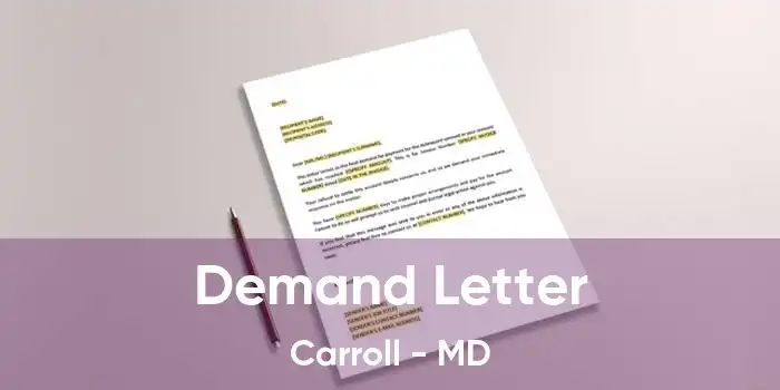 Demand Letter Carroll - MD