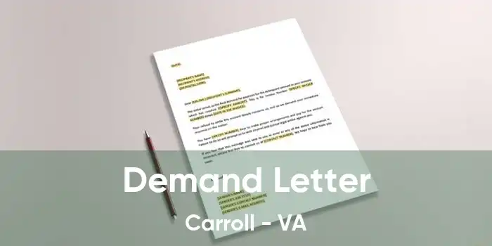 Demand Letter Carroll - VA