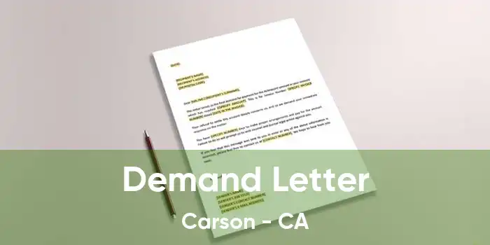 Demand Letter Carson - CA